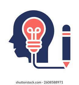 Creative Thinking Icon Element for Design
