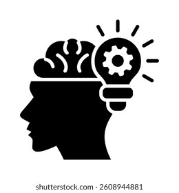 Creative Thinking Icon Element for Design