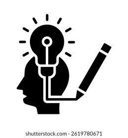 Creative Thinking Icon Element For Design