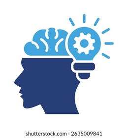 Creative Thinking Icon Element for Design