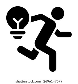 Elemento De Ícone De Pensamento Criativo Para Design E Vetor