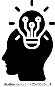 Creative Thinking Icon Glyph Vector Illustration