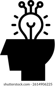 Creative Thinking Icon Mixed Vector Illustration