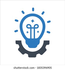 Creative thinking icon on white background