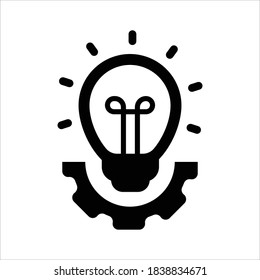 Creative thinking icon on white background
