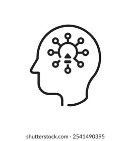 Creative thinking icon - on white background