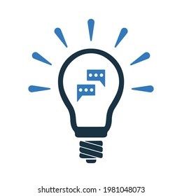 Creative thinking icon. Simple vector on isolated white background.