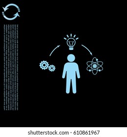 creative thinking icon. vector illustration