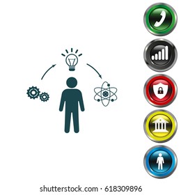 creative thinking icon. vector illustration