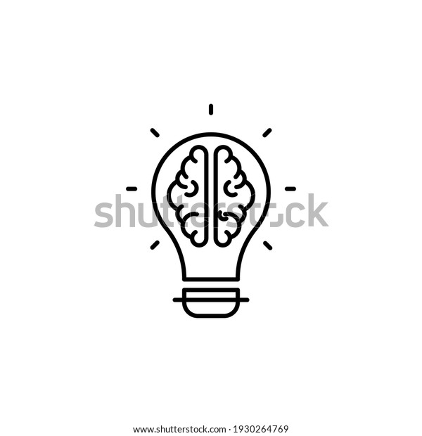 creative thinking icon\
vector illustration. business icon line style. isolated on white\
background