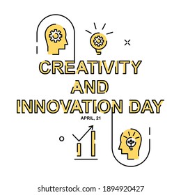 Creative thinking illustration. Easy to edit with vector file. Can use for your creative content. Especially about world creativity and innovation day campaign in this April.