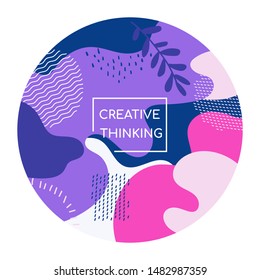 Creative thinking - modern colorful retro style banner