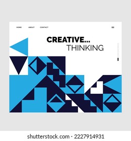 Creative Thinking Mosaic Website banner Template