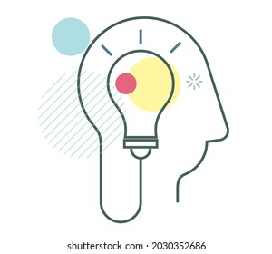 Creative Thinking Process Development - Illustration as EPS 10 File