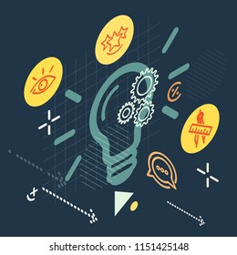 Creative Thinking Process - Illustration as EPS 10 File