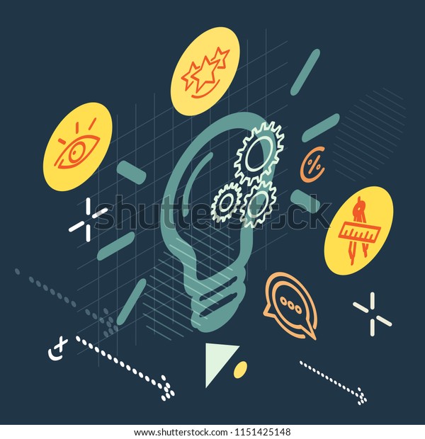 Creative Thinking Process Illustration Eps 10 Stock Vector (Royalty ...
