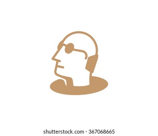  Creative thinking Simple vector logo in a modern style. 
