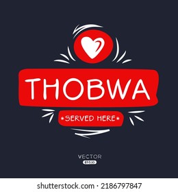 Bebida creativa (thobwa), pegatina thobwa, ilustración vectorial.