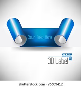 creative three dimensional label vector design