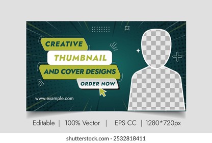 Design Ou Banner De Miniatura Criativa Para Modelo De Vetor Multiuso