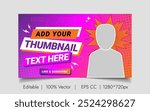 Creative Thumbnail Design Or BannerFor Multipurpose Vector Template