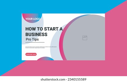Creative Thumbnail Design Template for video, Web Banner Layout, Corporate Thumbnail Design	