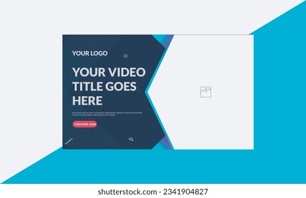 Creative Thumbnail Template for Video, Thumbnail Design Layout