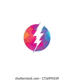 Plantilla de diseño de logotipos de logotipos de potencia de concepto de Creative Thunder bold. Diseño de ilustración de icono vectorial del logotipo Thunder. Logo de negrita de truenos eléctricos	