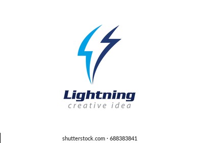 Creative Thunder Concept Logo Design Template