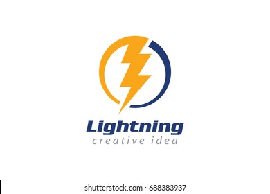 Creative Thunder Concept Logo Design Template