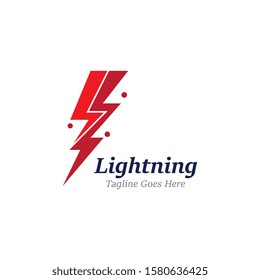 Creative Thunderbold Concept Logo Design Template