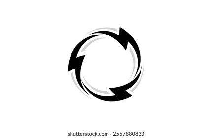 Creative Thunderbolt Circle Logo Design with Bold Energy