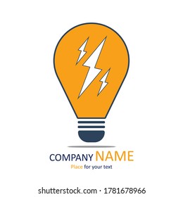 Tornillo creativo en una lámpara. - Diseño de logotipos y símbolos.
