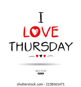 Creative Thursday text, Can be used for stickers and tags, T-shirts, invitations, vector illustration.