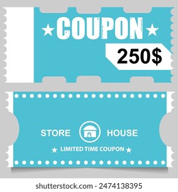 creative ticket or coupon design template vector	 