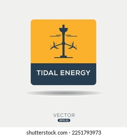 Creative (Tidal energy) Icon, Vector sign.