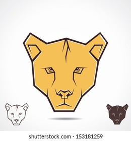 creative tiger  face design vector