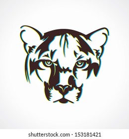 creative tiger  face design vector