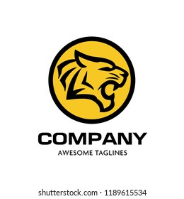 creative tiger head logo vector concept