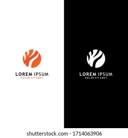 Creative Tiger logo design element. Colorful Tiger pattern symbol suitable for wild logo company.