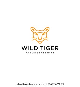 Creative tiger logo vector illustration, emblem template