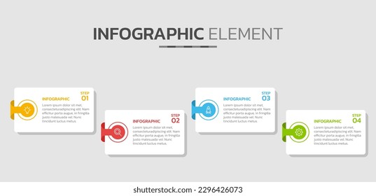 Elemento de diseño gráfico independiente de línea de tiempo creativo