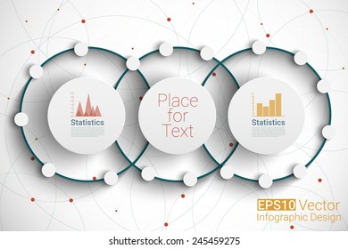 Creative timeline infographic with rounds. Display information, Steps for industrial factory. Eps10 vector for your design