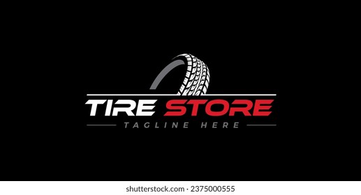 Creative tire logo, tire store logo design vector illustration.