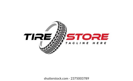 Creative tire logo, tire store logo design vector illustration.