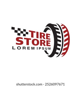 kreatives Reifen-Logo, Reifen-Store-Logo, Vektorgrafik
