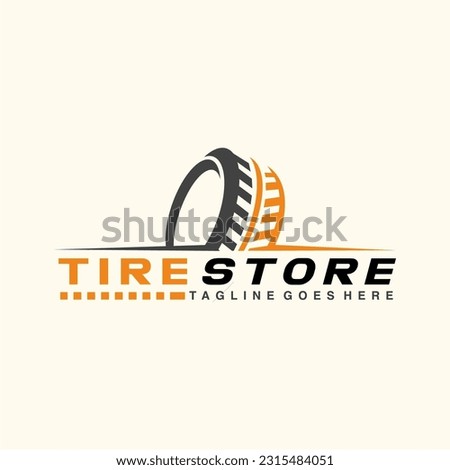 creative tire logo, tire store logo design vector illustration
