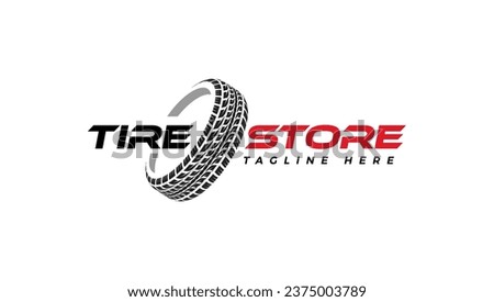 Creative tire logo, tire store logo design vector illustration.