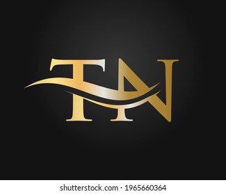 Creative TN letter with luxury concept. Modern TN Logo Design for business and company identity