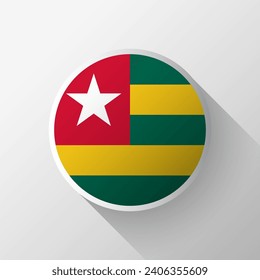 Creative Togo Flag Circle Badge